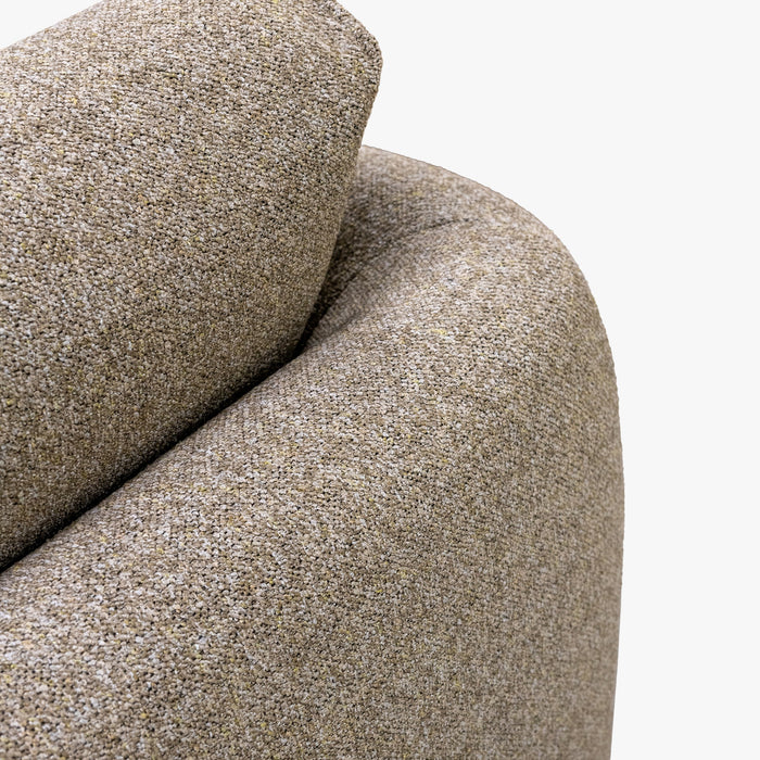 DAYLA Fauteuil en tissu taupe
