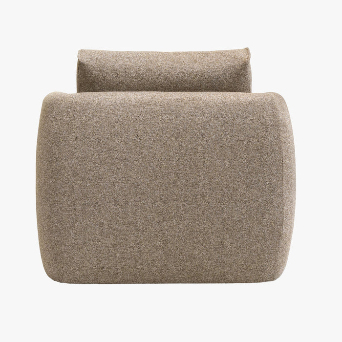 DAYLA Fauteuil en tissu taupe