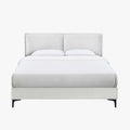 DAYNA Lit double en velours écru 140x190 cm