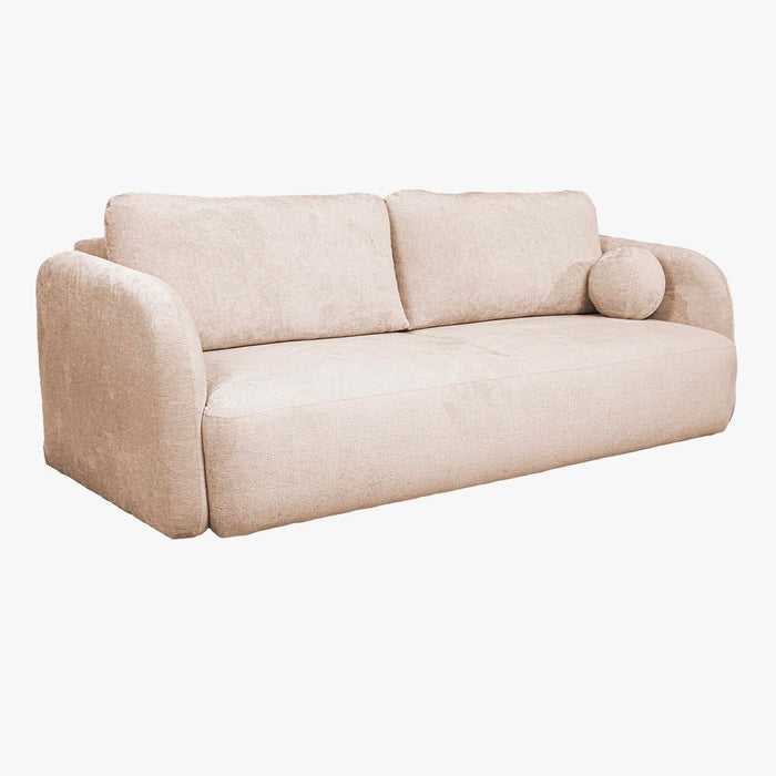 DRIXY Canapé 3 places convertible avec coffre en tissu beige