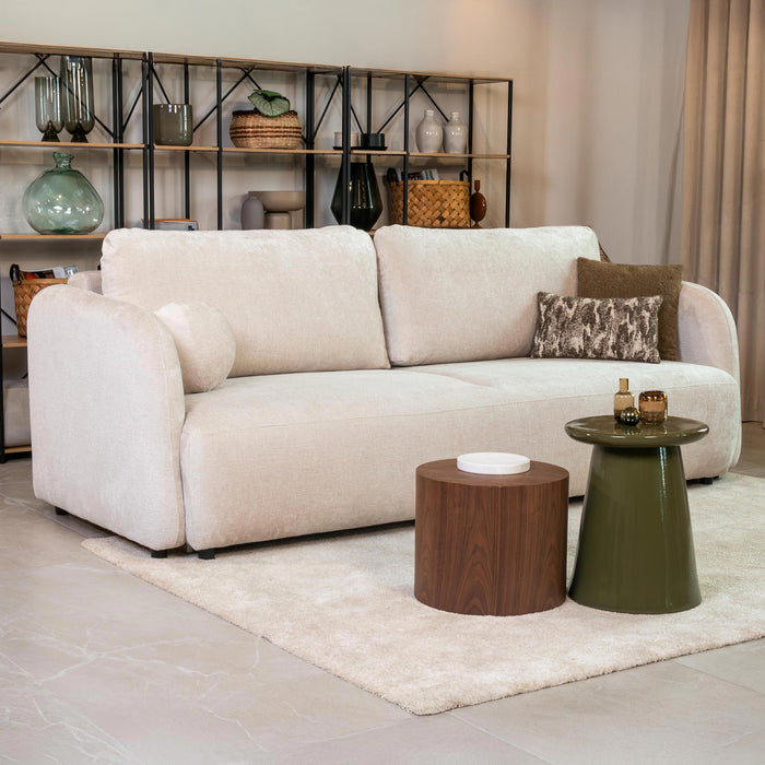 DRIXY Canapé 3 places convertible avec coffre en tissu beige