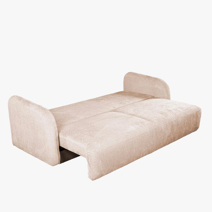 DRIXY Canapé 3 places convertible avec coffre en tissu beige