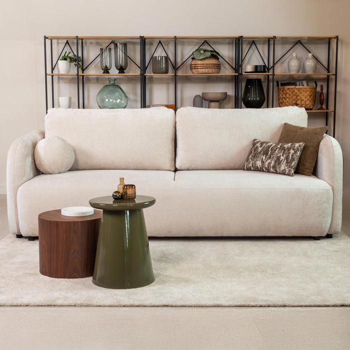 DRIXY Canapé 3 places convertible avec coffre en tissu beige