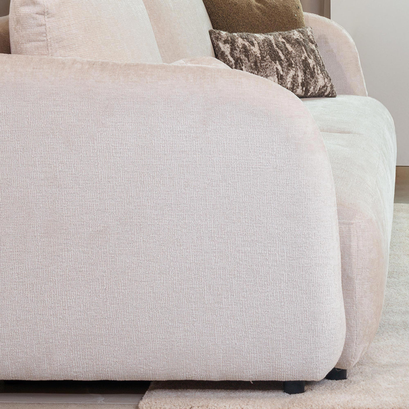 DRIXY Canapé 3 places convertible avec coffre en tissu beige