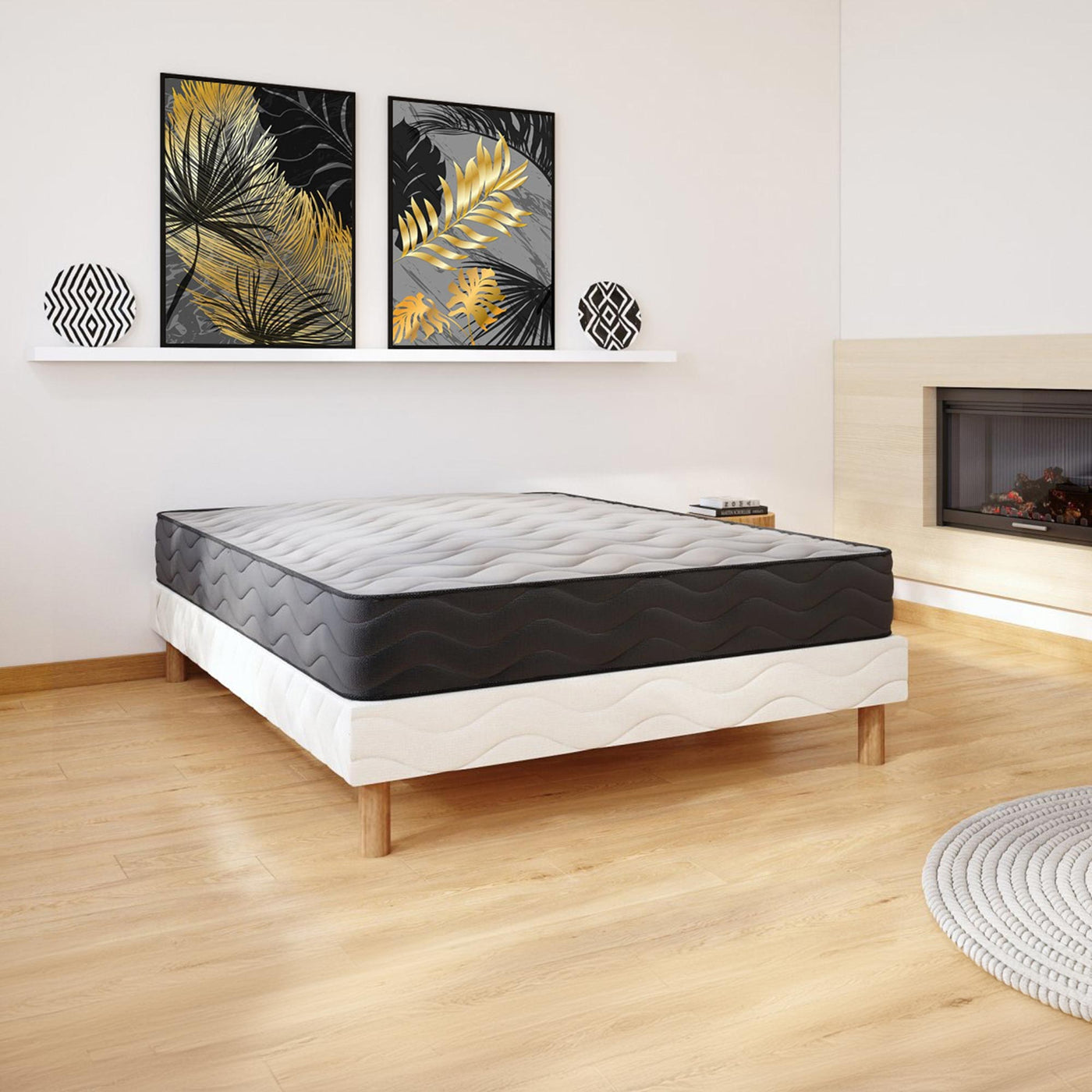 EDEN Ensemble sommier + matelas 20 cm 140x190