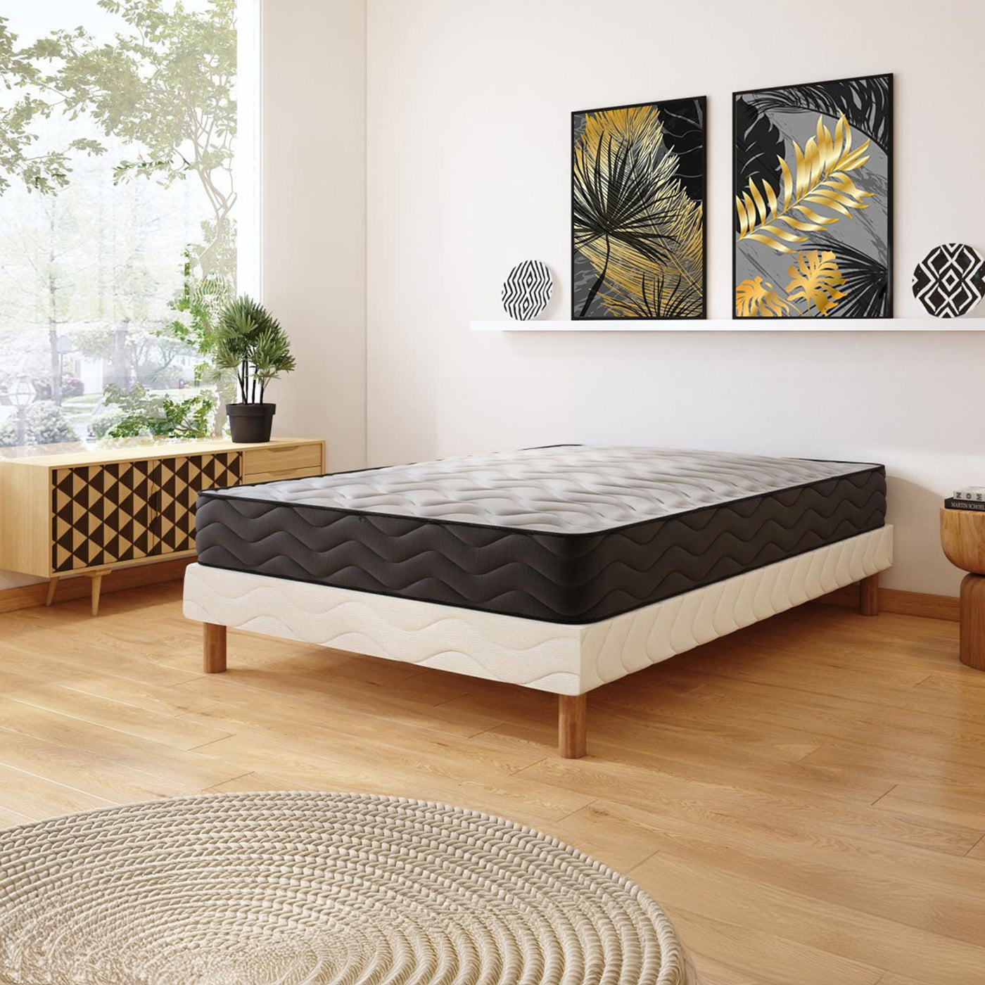 EDEN Ensemble sommier + matelas 20 cm 160x200
