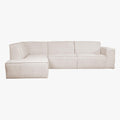 ELIA Canapé d'angle en tissu beige - Angle gauche