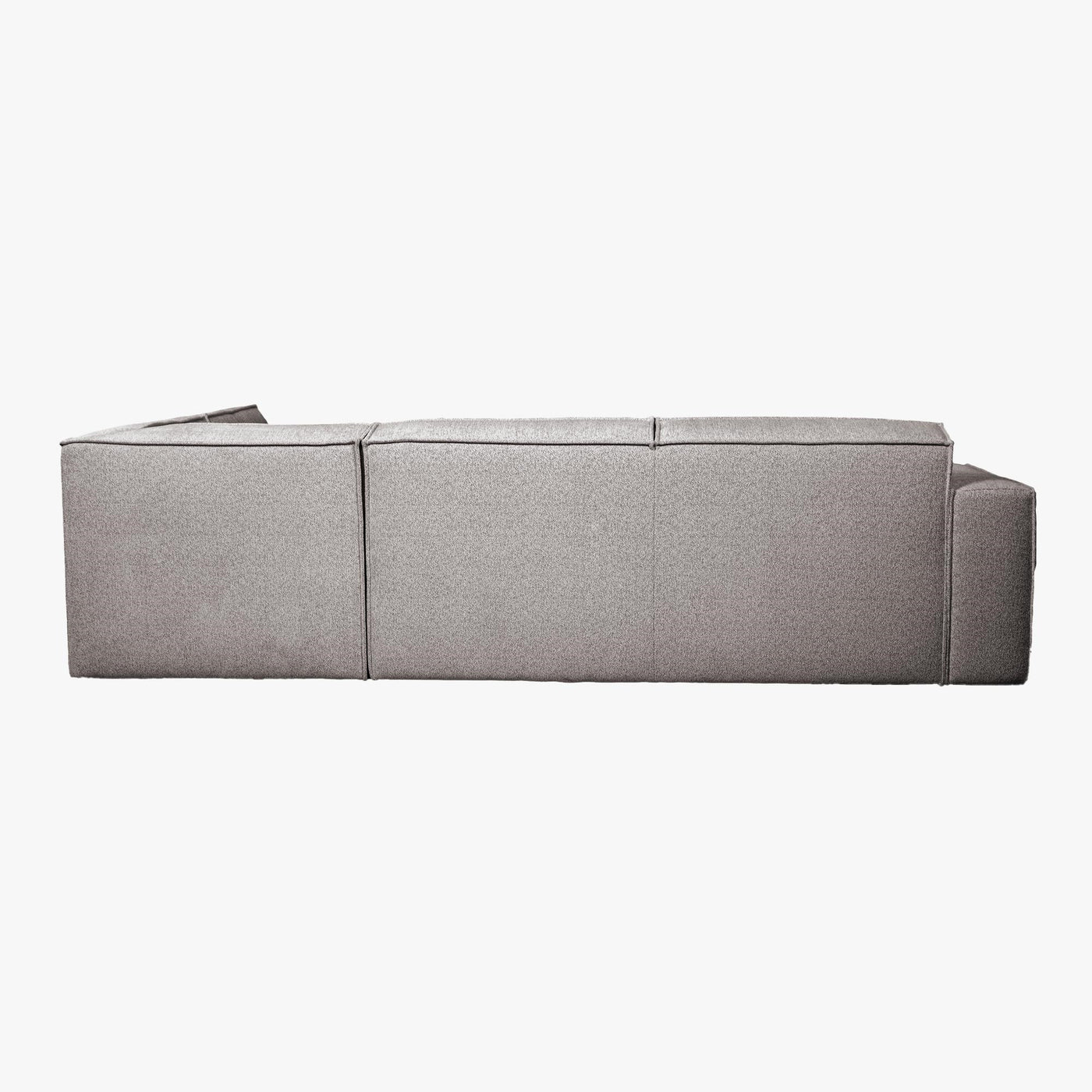ELIA Canapé d'angle en tissu gris- Angle droit - Canapés d'angle - Mobilier Deco