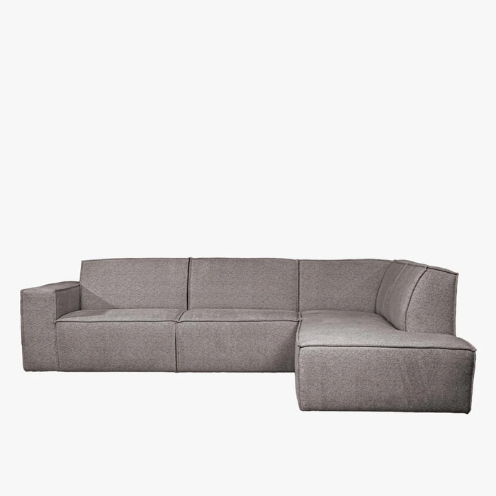 ELIA Canapé d'angle en tissu gris- Angle droit