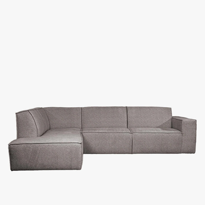 ELIA Canapé d'angle en tissu gris- Angle gauche