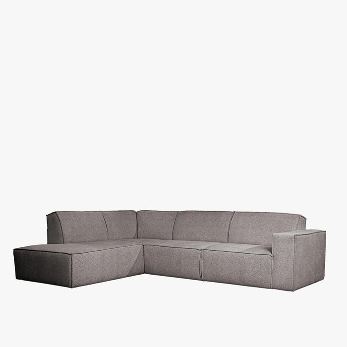 ELIA Canapé d'angle en tissu gris- Angle gauche