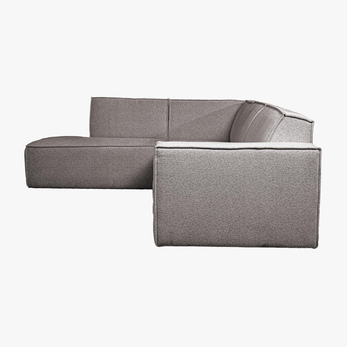 ELIA Canapé d'angle en tissu gris- Angle gauche