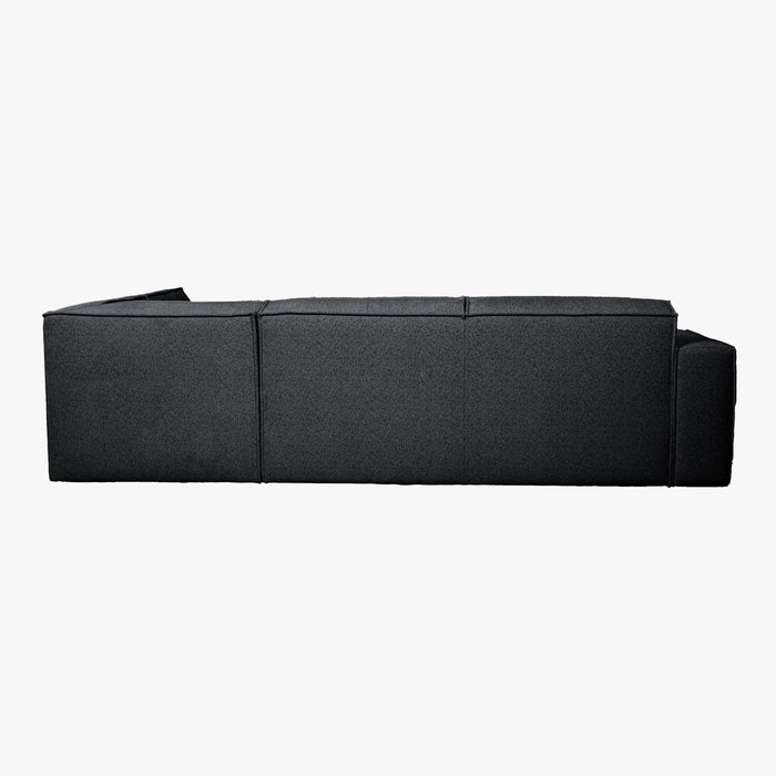 ELIA Canapé d’angle en tissu gris anthracite - Angle droit