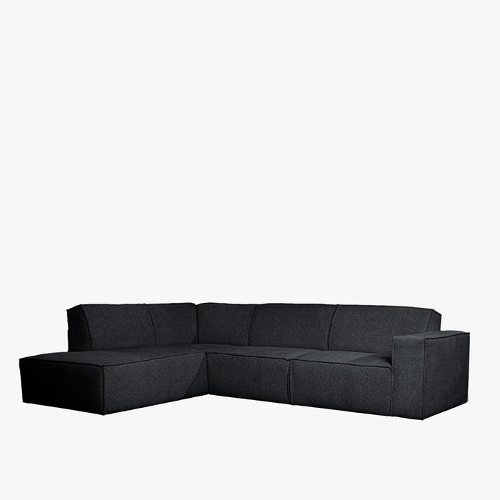 ELIA Canapé d’angle en tissu gris anthracite - Angle gauche