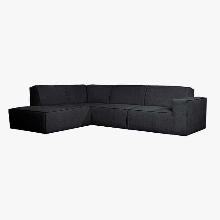 ELIA Canapé d’angle en tissu gris anthracite - Angle gauche