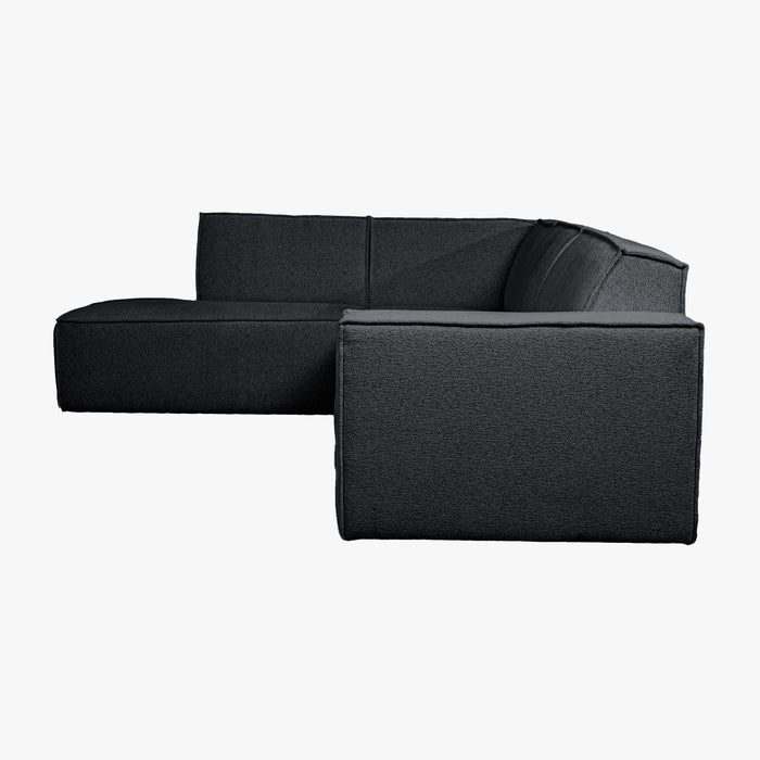 ELIA Canapé d’angle en tissu gris anthracite - Angle gauche