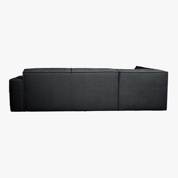 ELIA Canapé d’angle en tissu gris anthracite - Angle gauche