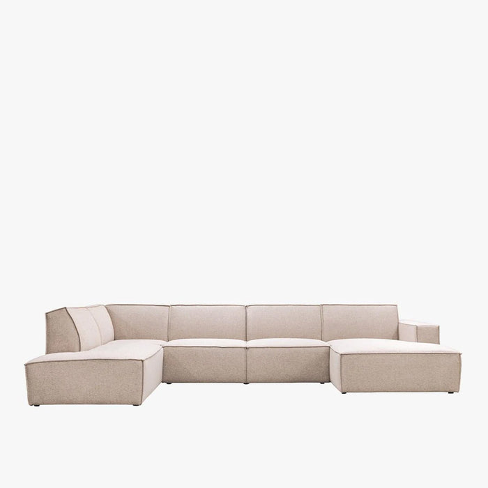 ELIA XL Canapé panoramique en tissu beige - Angle droit