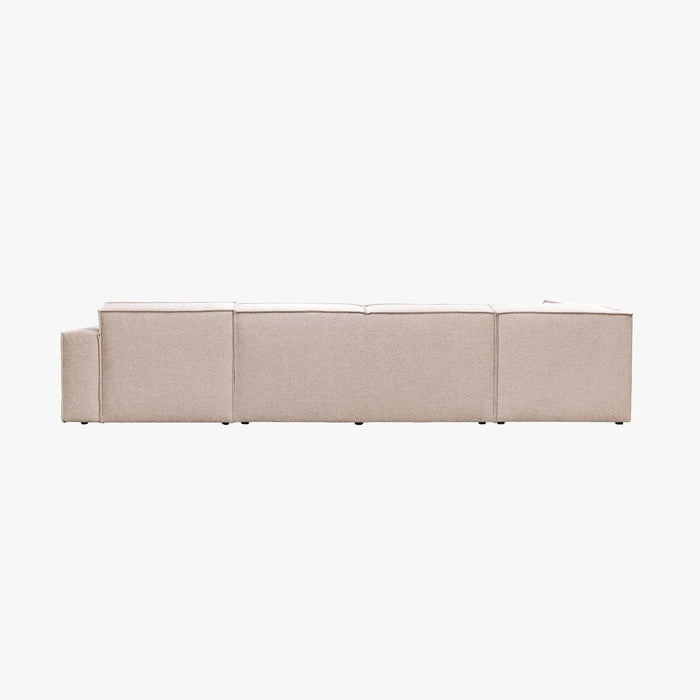 ELIA XL Canapé panoramique en tissu beige - Angle droit
