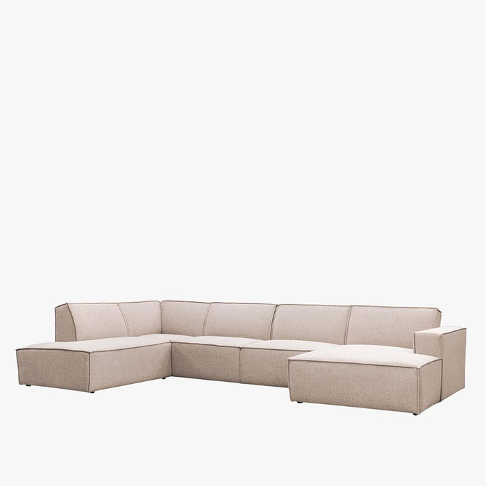 ELIA XL Canapé panoramique en tissu beige - Angle droit
