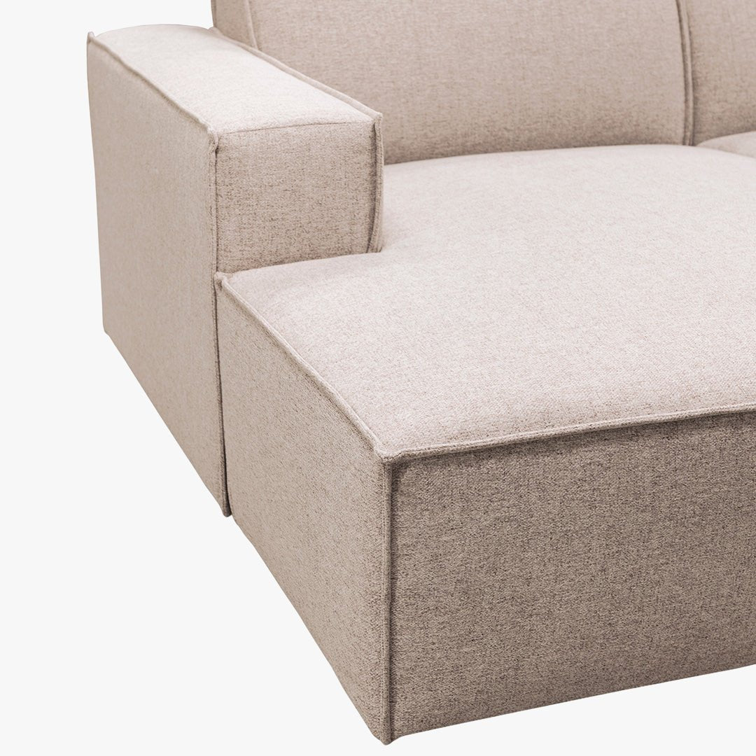 ELIA XL Canapé panoramique en tissu beige - Angle gauche - Canapés panoramiques - Mobilier Deco