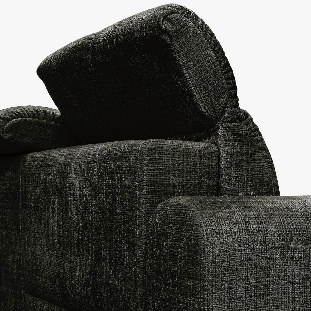ELIOS Canapé d'angle convertible avec coffre en tissu vert sapin - Angle gauche - Canapé d'angle convertible - Mobilier Deco