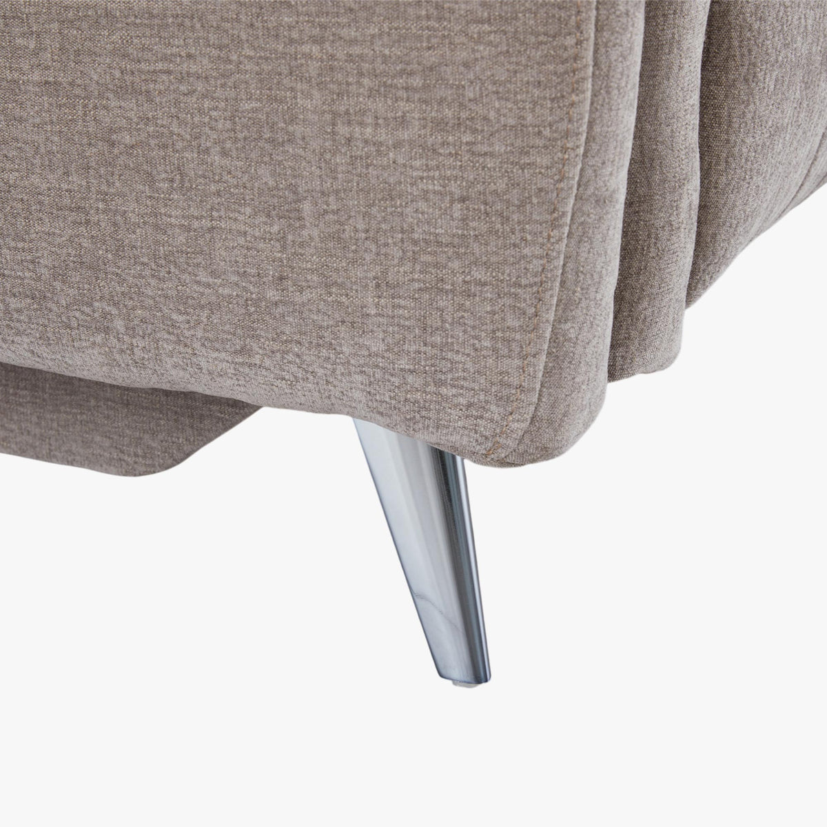 ELISE Canapé 3 places relax électrique en tissu taupe - Canapé relax - Mobilier Deco