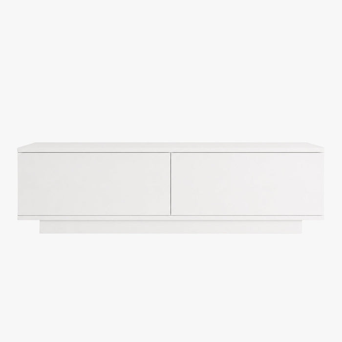 ELONIE Meuble TV 2 portes blanc