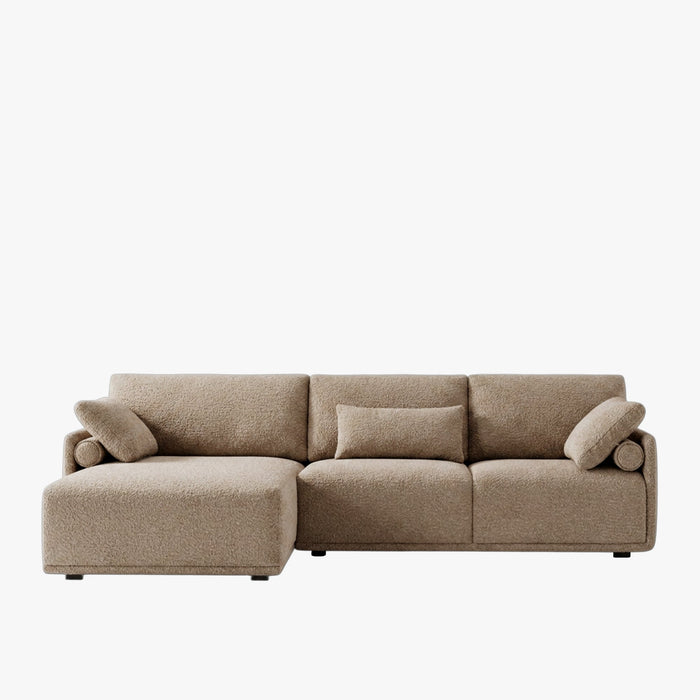 ELORA Canapé d'angle en tissu beige - Angle gauche – Canapés d'angle – vue 2