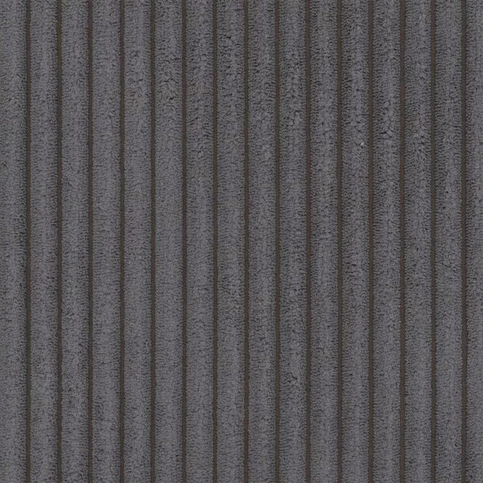 EMILIA Canapé d'angle convertible avec coffre en velours côtelé anthracite - Angle gauche