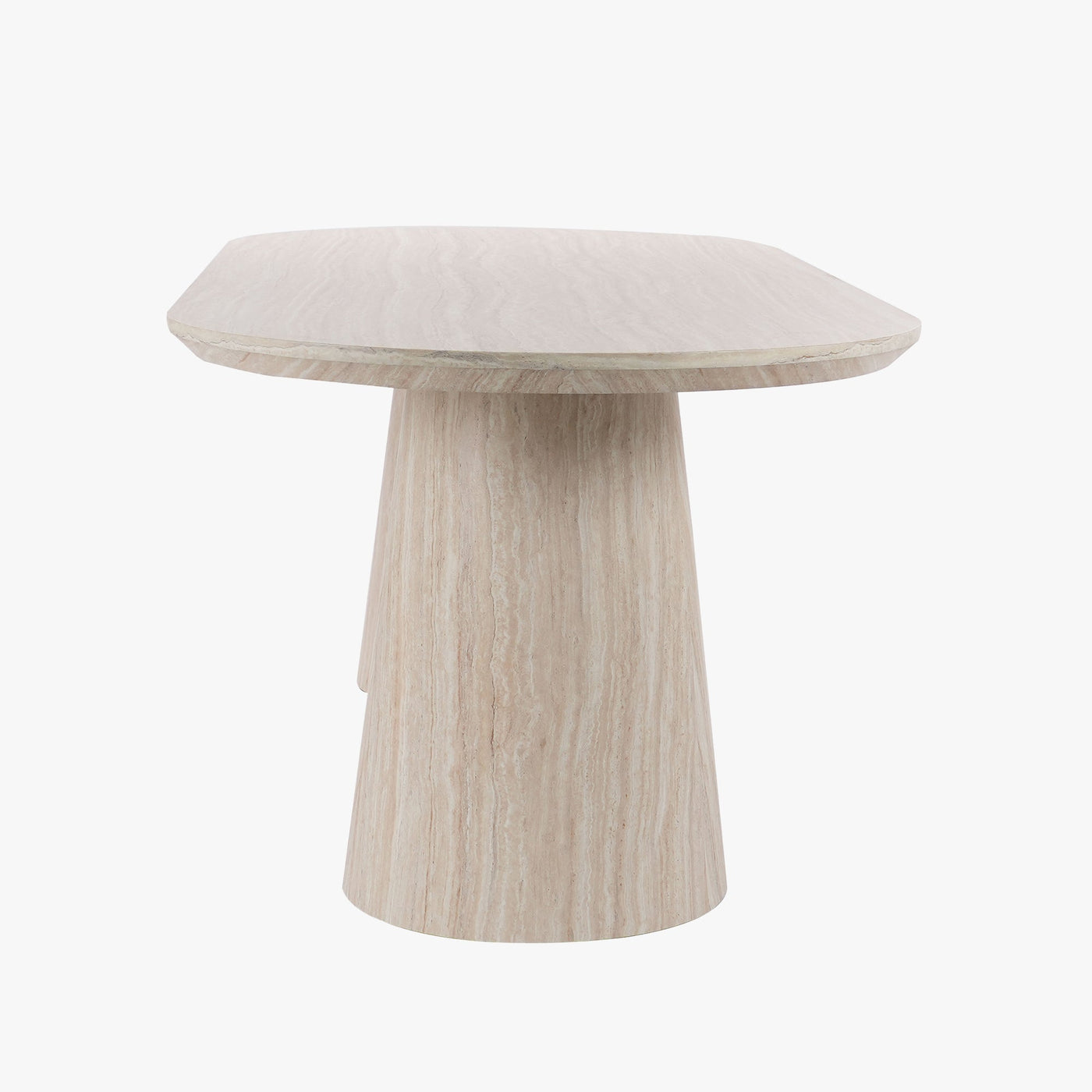 ENAYA Table à manger ovale couleur bois clair 220 cm - Table à manger - Mobilier Deco