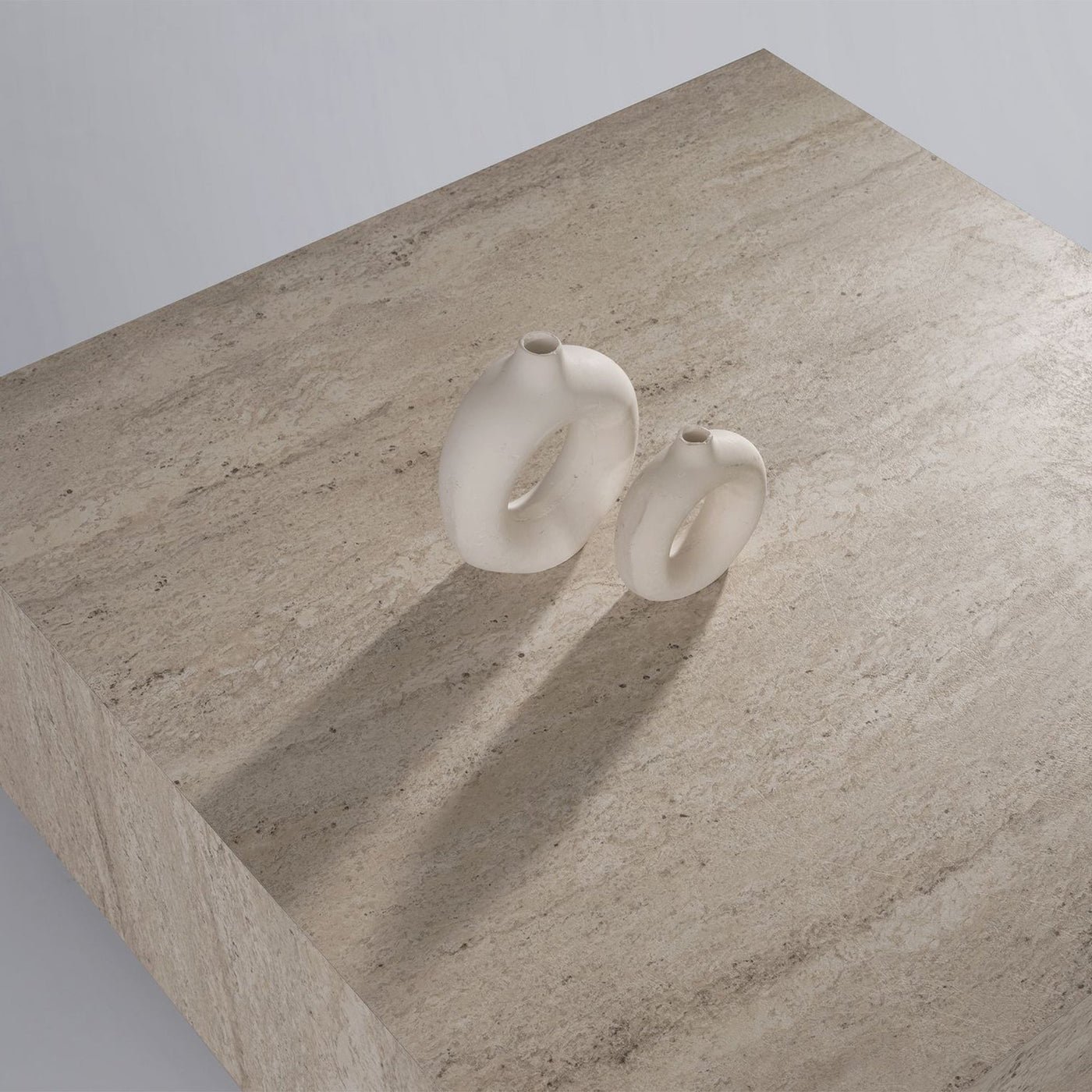 EYRA Table basse carrée beige 90 cm - Table basse - Mobilier Deco