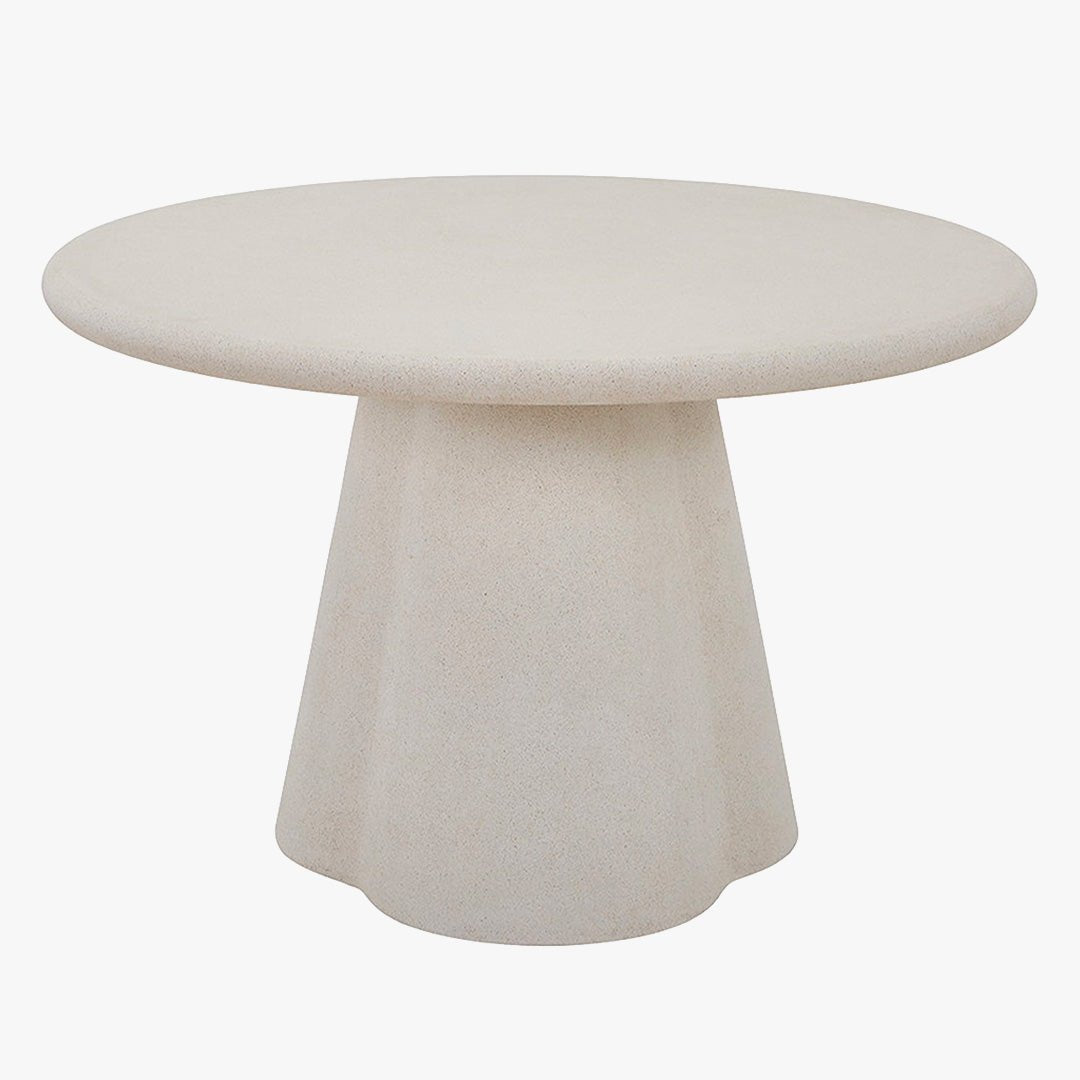 FARO Table à manger ronde couleur ciment 120 cm - Table à manger - Mobilier Deco