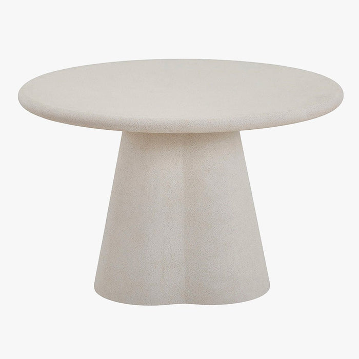 FARO Table à manger ronde couleur ciment 120 cm