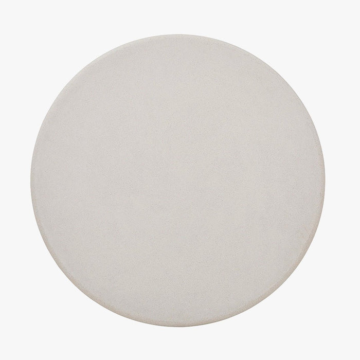 FARO Table à manger ronde couleur ciment 120 cm