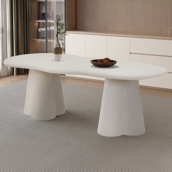 FARO XL Table à manger couleur ciment 220 cm