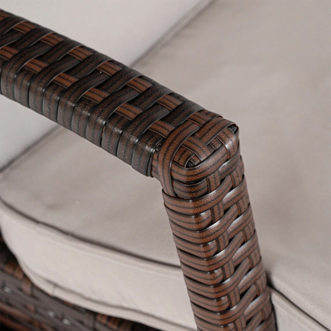 FELIZ Fauteuil de jardin inclinable gris et marron - Mobilier de jardin - Mobilier Deco