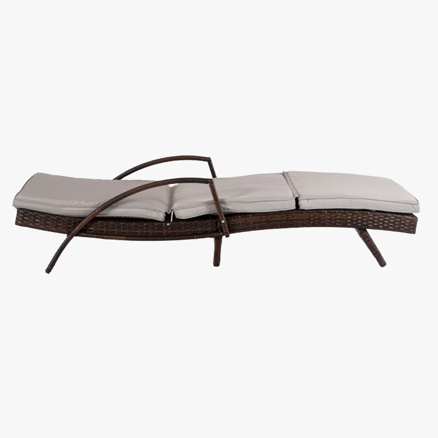FELIZ Fauteuil de jardin inclinable gris et marron
