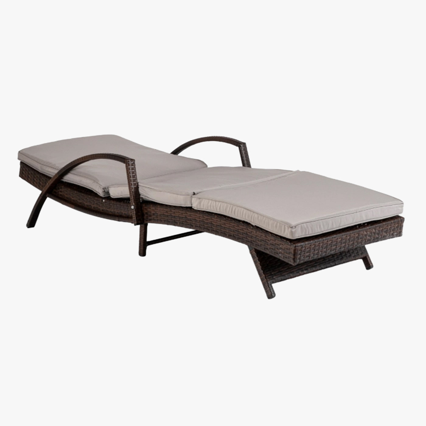 FELIZ Fauteuil de jardin inclinable gris et marron