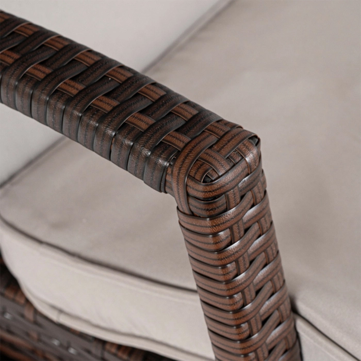 FELIZ Fauteuil de jardin inclinable gris et marron
