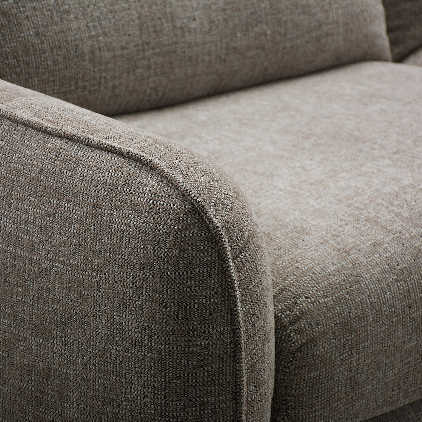 FELYA Canapé 3 places convertible matelas 12 cm en tissu taupe - Canapés convertibles - Mobilier Deco