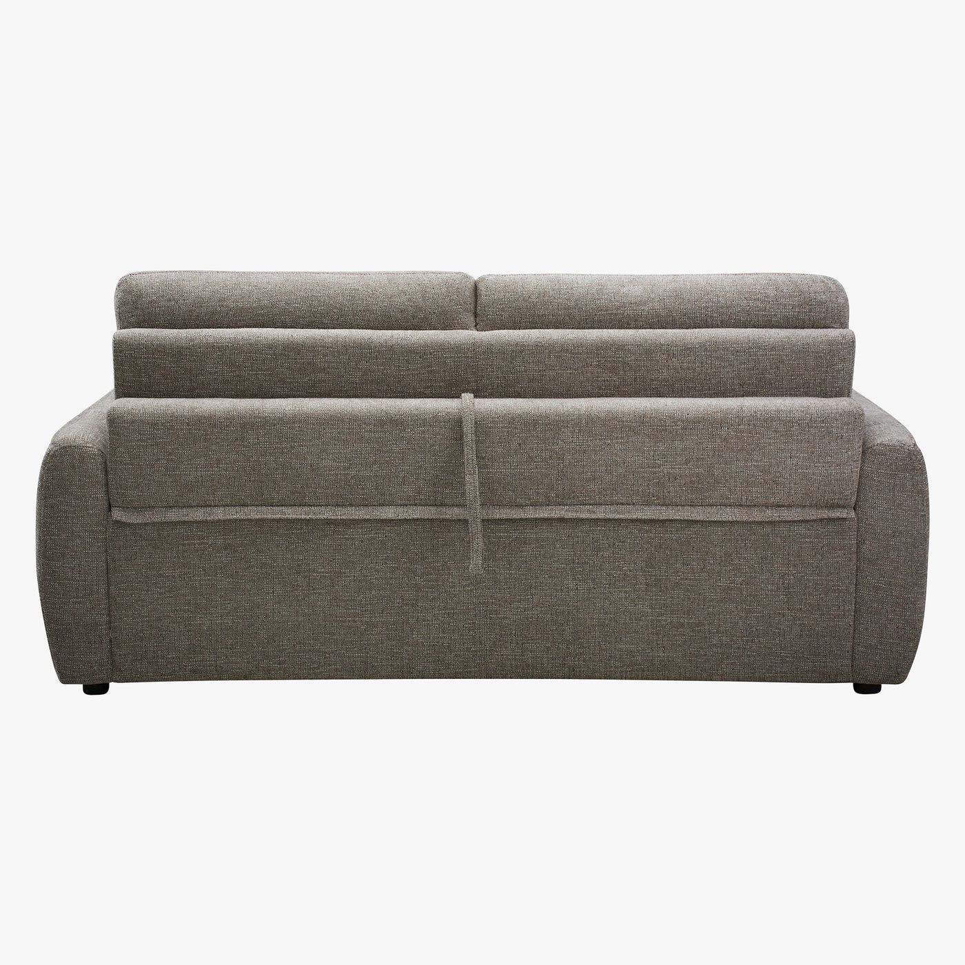FELYA Canapé 3 places convertible matelas 12 cm en tissu taupe - Canapés convertibles - Mobilier Deco