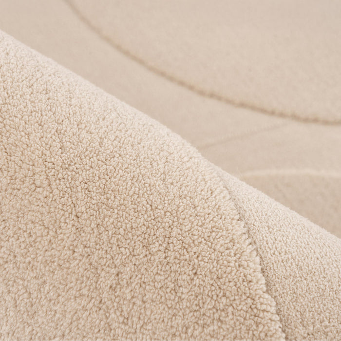 FOCUS Tapis en tissu doux à motif beige - 160x230 cm