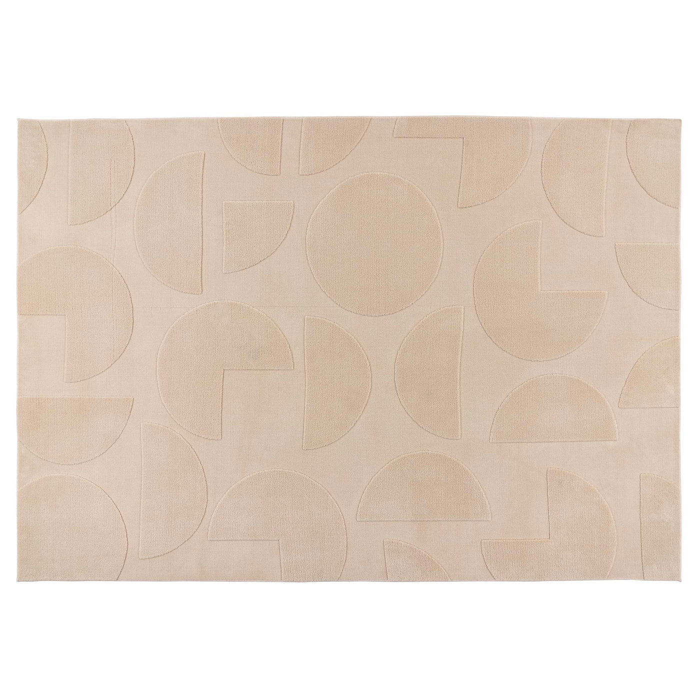 FOCUS Tapis en tissu doux à motif beige - 160x230 cm