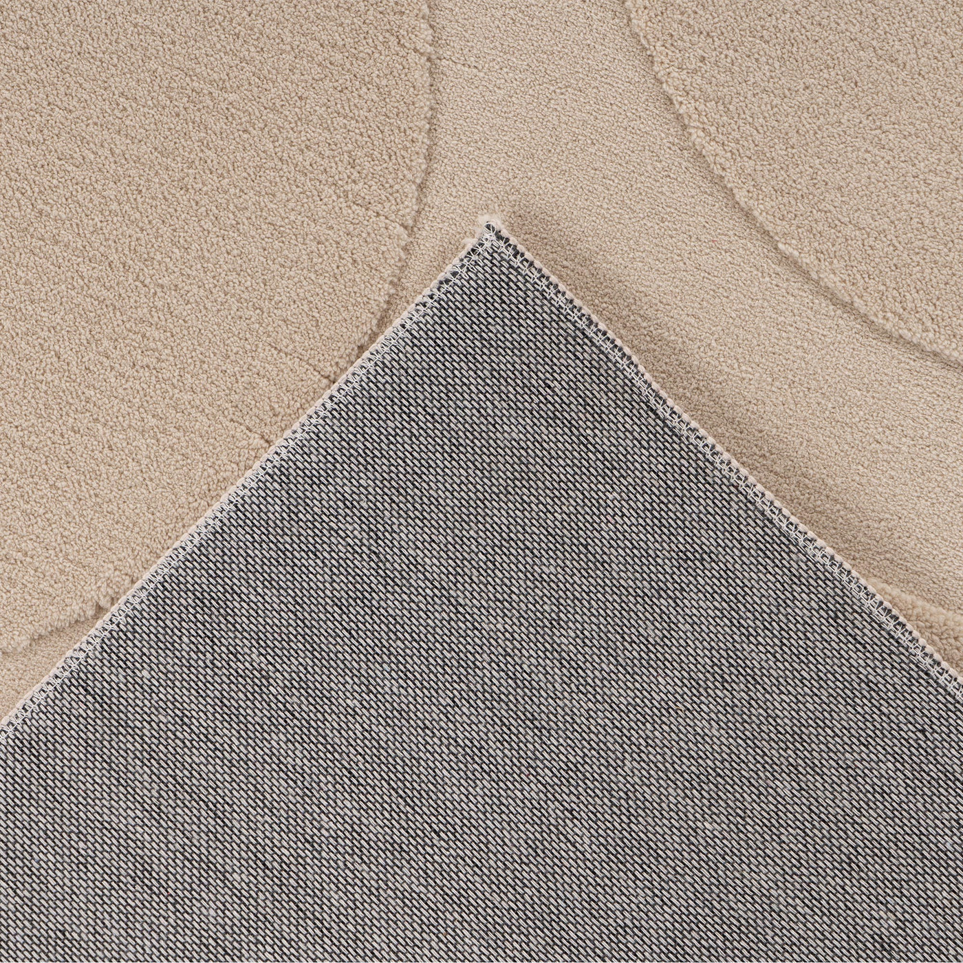 FOCUS Tapis en tissu doux à motif beige - 160x230 cm