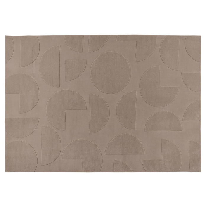 FOCUS Tapis en tissu doux à motif taupe - 160x230 cm