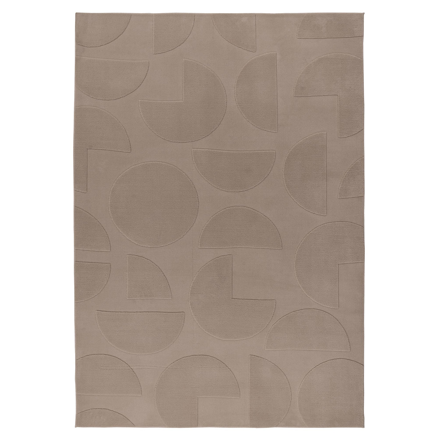 FOCUS Tapis en tissu doux à motif taupe - 160x230 cm