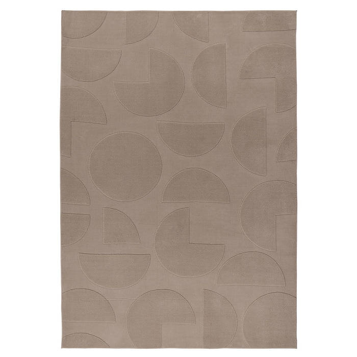 FOCUS Tapis en tissu doux à motif taupe - 160x230 cm
