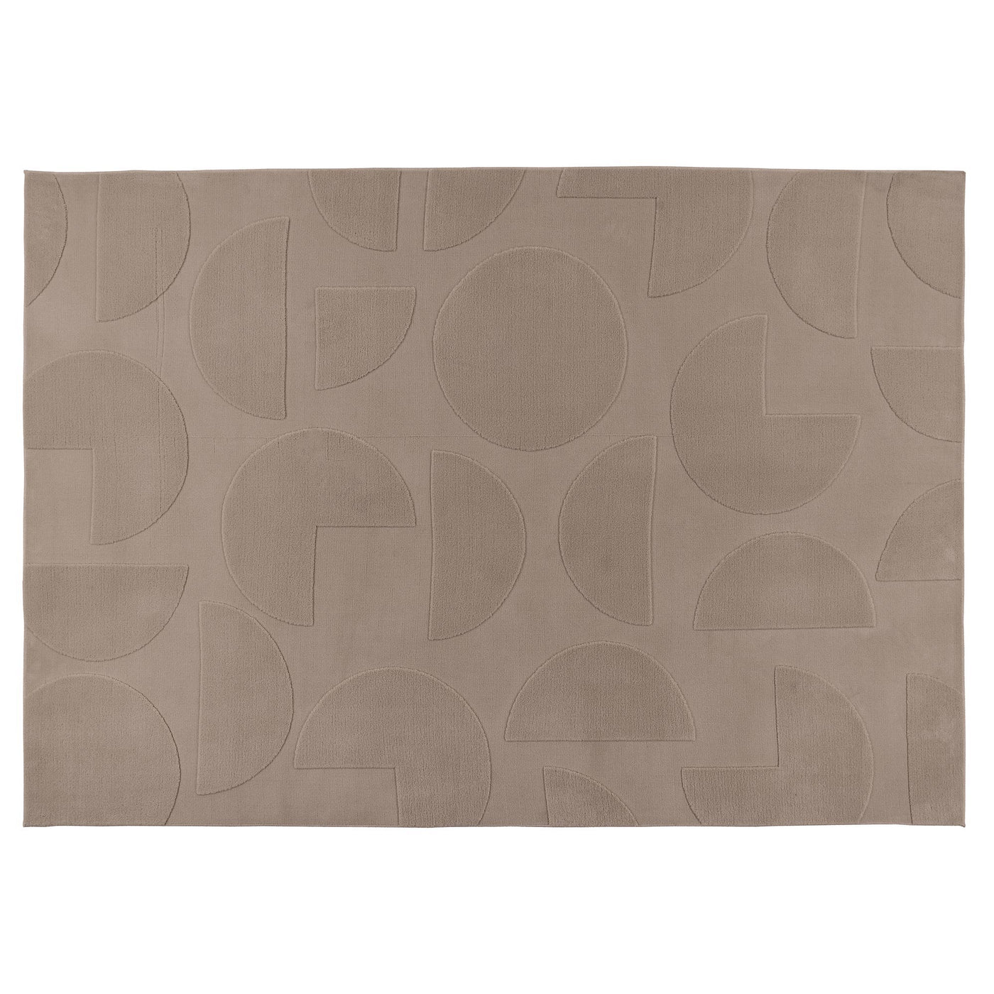 FOCUS Tapis en tissu doux à motif taupe - 160x230 cm
