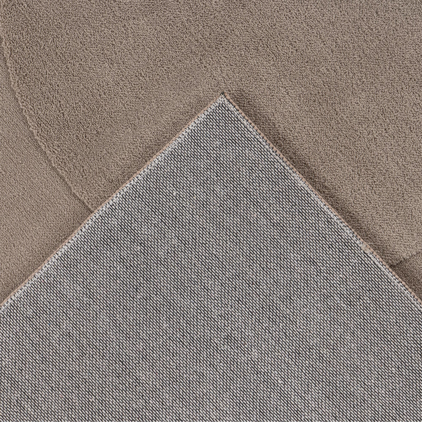 FOCUS Tapis en tissu doux à motif taupe - 160x230 cm